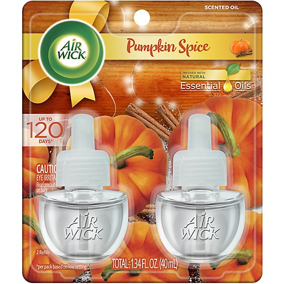 Air Wick Plug In Pumpkin Spice Air Freshener - 2 Count