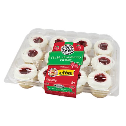 Two-Bite Field Strawberry Cupcakes 12 Pack - 10.5 Oz - Image 1