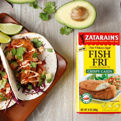 Zatarains Fish Fri Breading Mix Seefood Crispy Cajun New Orleans Style - 12 Oz - Image 2
