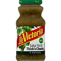 La Victoria Salsa Verde Thick N Chunky Mild - 16 Oz - Image 2