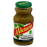 La Victoria Salsa Verde Thick N Chunky Mild - 16 Oz - Image 1