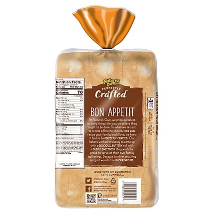 Natures Own Perfectly Crafted Brioche Style Butter Rolls Non-GMO Dinner Rolls 12 Count - 12 Oz - Image 6