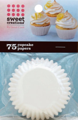 GoodCook Sweet Creations Cupcake Paper Reg White - 75 Count - Image 2