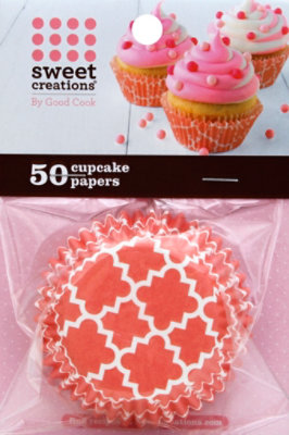 GoodCook Sweet Creations Cupcake Paper Reg Pink Geometric - 50 Count - Image 2