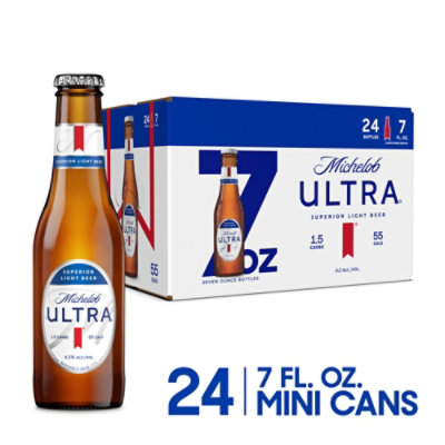 Michelob ULTRA Superior Light American Lager Beer in  Mini Cans - 24 - 7 Fl. Oz. - Image 1