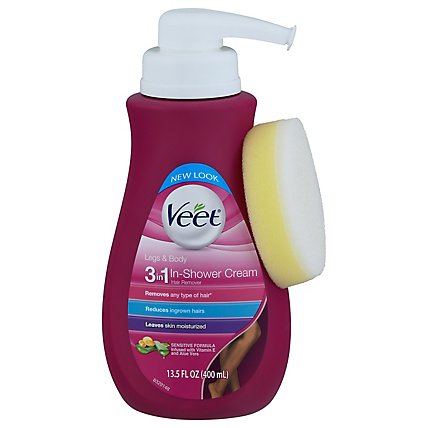 VEET Hair Removal Shower Cream Botanic Inspirations for Legs & Body - 13.5 Fl. Oz. - Image 1