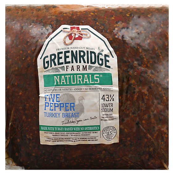 Green Ridge Farms Cheese Handcrafted 5 Pepper Turkey - 0.50 Lb
