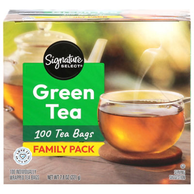 Signature SELECT Green Tea Bags Family Pack - 100 Count