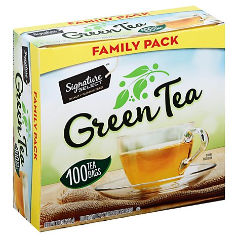 Signature SELECT Green Tea Bags Family Pack - 100 Count