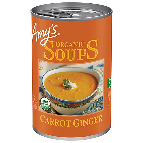Amys Organic Soups Carrot Ginger - 14.2 Oz