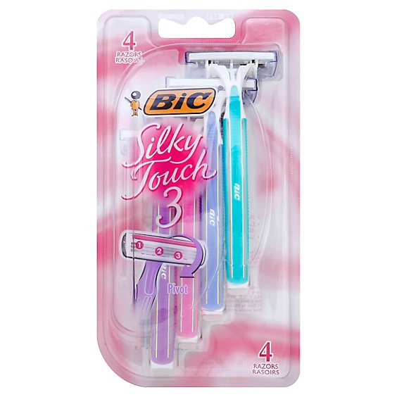Bic Silky Touch 3 Razor - 4 Count