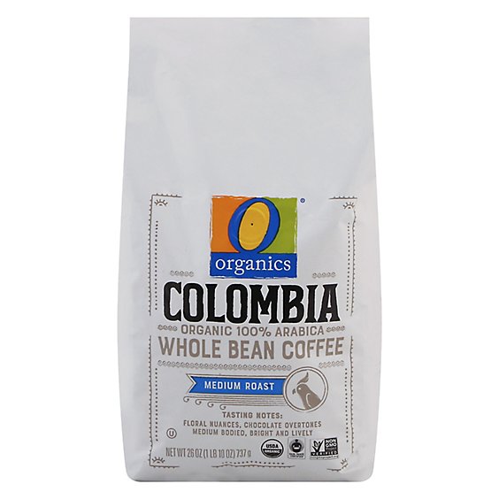 O Organics Coffee Colombia Whole Bean - 26 Oz