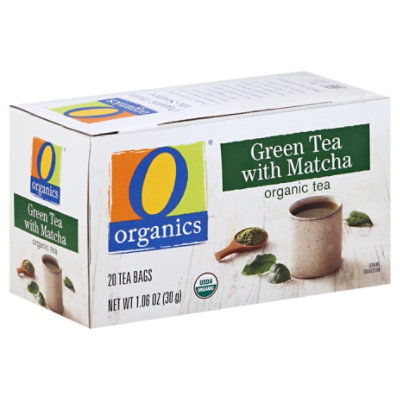 O Organics Tea Green W/Matcha - 20 Count