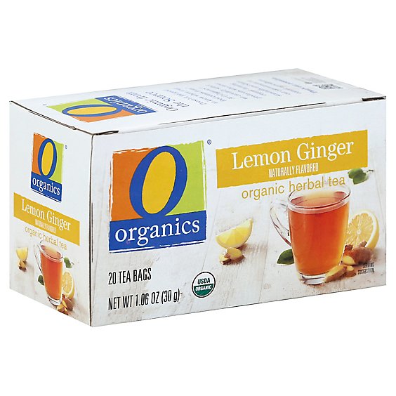 O Organics Tea Lemon Ginger - 20 Count
