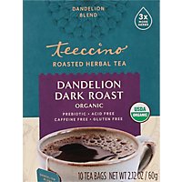 Teeccino Herbal Tea Chicory Organic Gluten Free Dandelion Dark Roast Box - 10 Count - Image 2