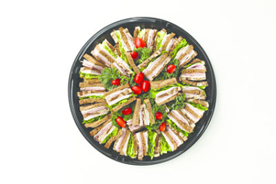 Deli Catering Tray Finger Sandwich Snack Square - Each - Image 1