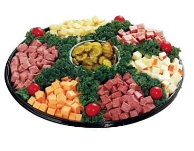 Catering Cheese & Sausage Large Tray serves 20-24 - Each - Image 1