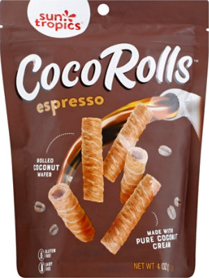 Sun Tropics CocoRolls Espresso Rolled Coconut Wafers - 4 Oz - Image 2