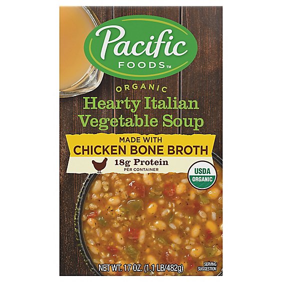 Pacific Foods Soup Ital Veg Bone Br Org - 17 Oz