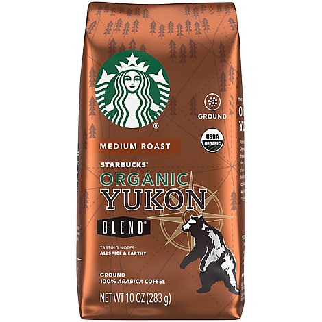 Starbucks Coffee Organic Ground Medium Roast Yukon Blend Bag - 10 Oz