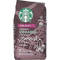 Starbucks Organic French Roast 100% Arabica Dark Roast Ground Coffee Bag - 10 Oz - Image 2