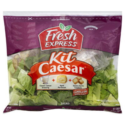 Grab & Go Family Size Caesar Salad Bowl Kit, 19.35 oz - Kroger