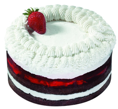 Bakery Cake Chocolate Whip Cream Strawberry Flavoured 3 Layer - Image 1