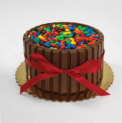 Bakery Cake Ribbon/Candy With Fruit 1/4 Sheet 1 Layer - Image 1