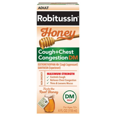 Robitussin Max Strength Honewy Cough & Chest Congestion Liquid - 4 Fl. Oz. - Image 3