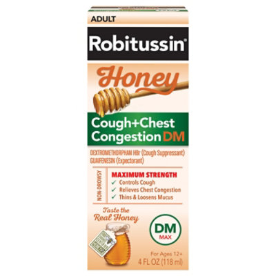 Robitussin Max Strength Honewy Cough & Chest Congestion Liquid - 4 Fl. Oz. - Image 2