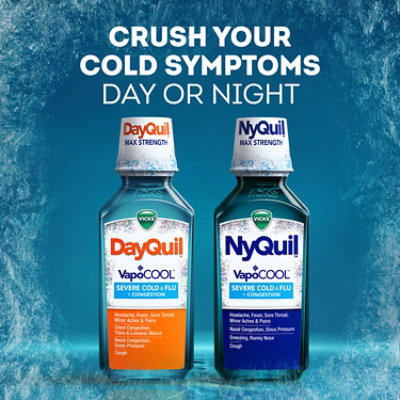 Vicks DayQuil NyQuil Medicine For Severe Cold Flu And Congestion VapoCOOL - 2-12 Fl. Oz. - Image 5