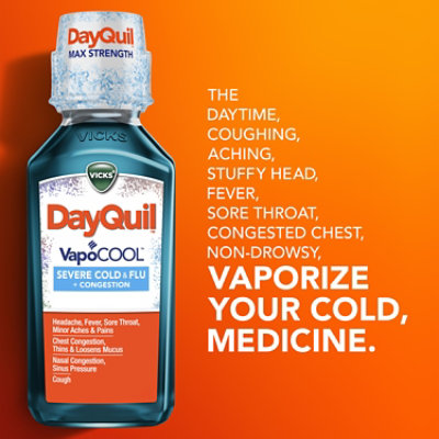 Vicks DayQuil Severe + VapoCool Cold & Flu Relief Liquid - 12 Fl. Oz. - Image 2