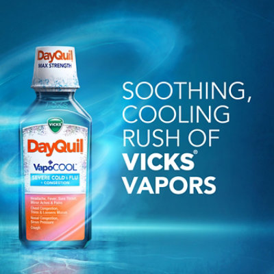 Vicks DayQuil Severe + VapoCool Cold & Flu Relief Liquid - 12 Fl. Oz. - Image 5