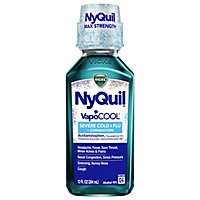NyQuil Severe Plus With Vicks VapoCOOL Nighttime Cough Cold & Flu Relief Liquid - 12 Fl. Oz. - Image 1