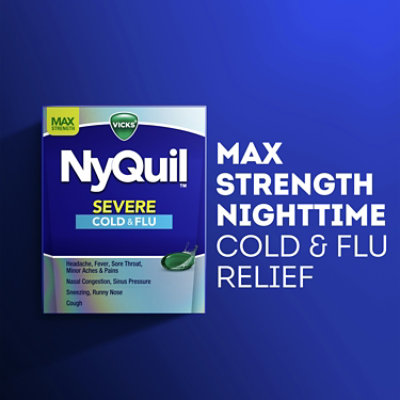 Vicks NyQuil Medicine Severe Cold & Flu Relief Nighttime Liquicaps - 24 Count - Image 3