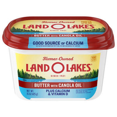 Land O Lakes Butter with Canola Oil Plus Calcium & Vitamin D Spreadable Tub - 15 Oz - Image 2