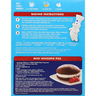 Pillsbury Zero Sugar Moist Supreme Devils Food Premium Cake Mix - 16 Oz - Image 1
