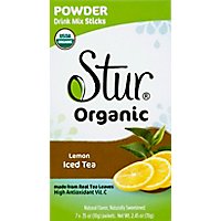 Stur Organic Drink Mix Sticks Powder Lemon Iced Tea Box - 7-0.35 Oz - Image 2