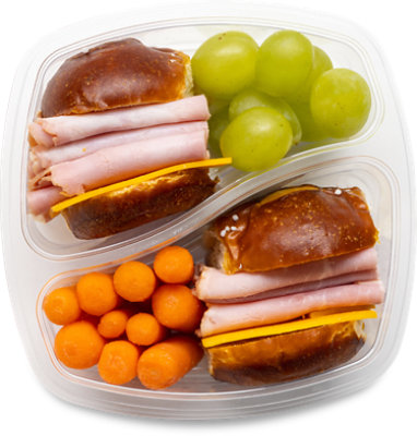 ReadyMeals Ham & Cheese Pretzel Slider With Carrots - Each