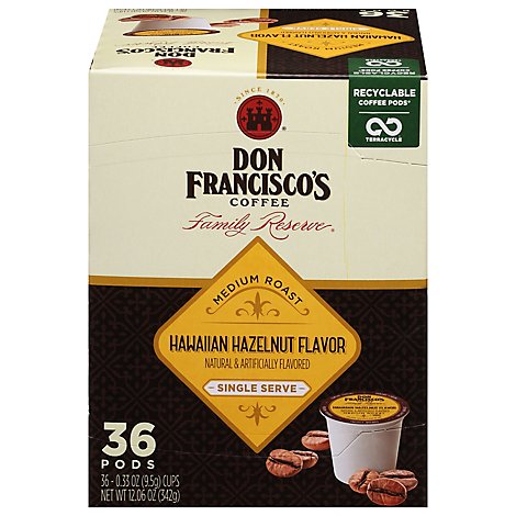 Don Francisco Family Reserve Hawaiian Hazelnut Single Serve Coffee - 36 Count