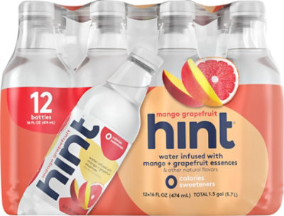hint Water Infused With Mango Grapefruit - 12-16 Fl. Oz.