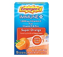Emergen-C Immune Plus with Vitamin D Super Orange - 10-0.33Oz