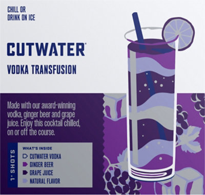 Cutwater Grape Transfusion Vodka - 4-12 Fl. Oz. - Image 4