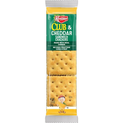 Keebler Sandwich Crackers Single Serve Snack Crackers Club and Cheddar - 1.38 Oz - Image 5