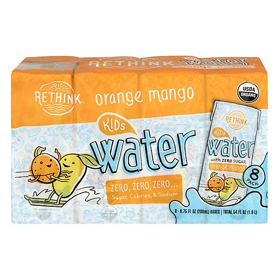 Rethink Kids Orange Mango Water - 8-6.75 Fl. Oz.