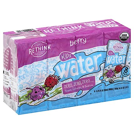 Rethink Kids Berry Water - 8-6.75 Fl. Oz. - Image 1