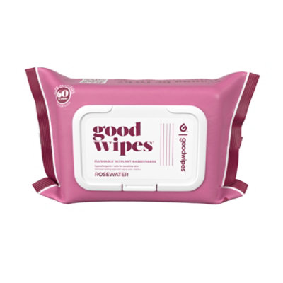 Goodwipes Rosewater Flushable Wipes - 60 Count - Image 2