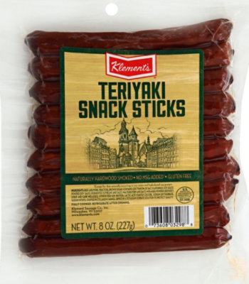 Klements Snack Sticks Teriyaki Pack - 8 Oz - Image 2