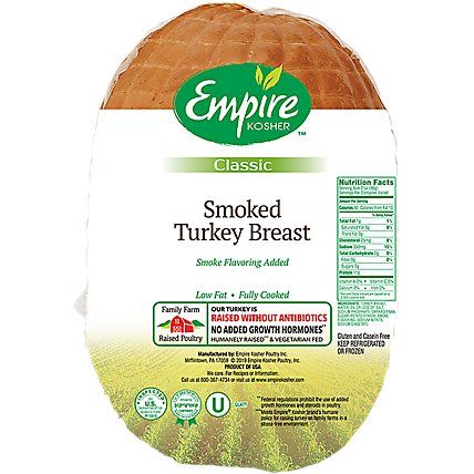 Deli Kosher Empire Smoked Turkey Breast - 0.50 Lb - Image 1