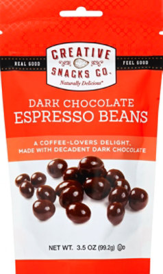 Creative Snacks Natl Delicious Dark Choc Espresso Bean Rsble Stand Up Bag - 3.5 Oz - Image 2